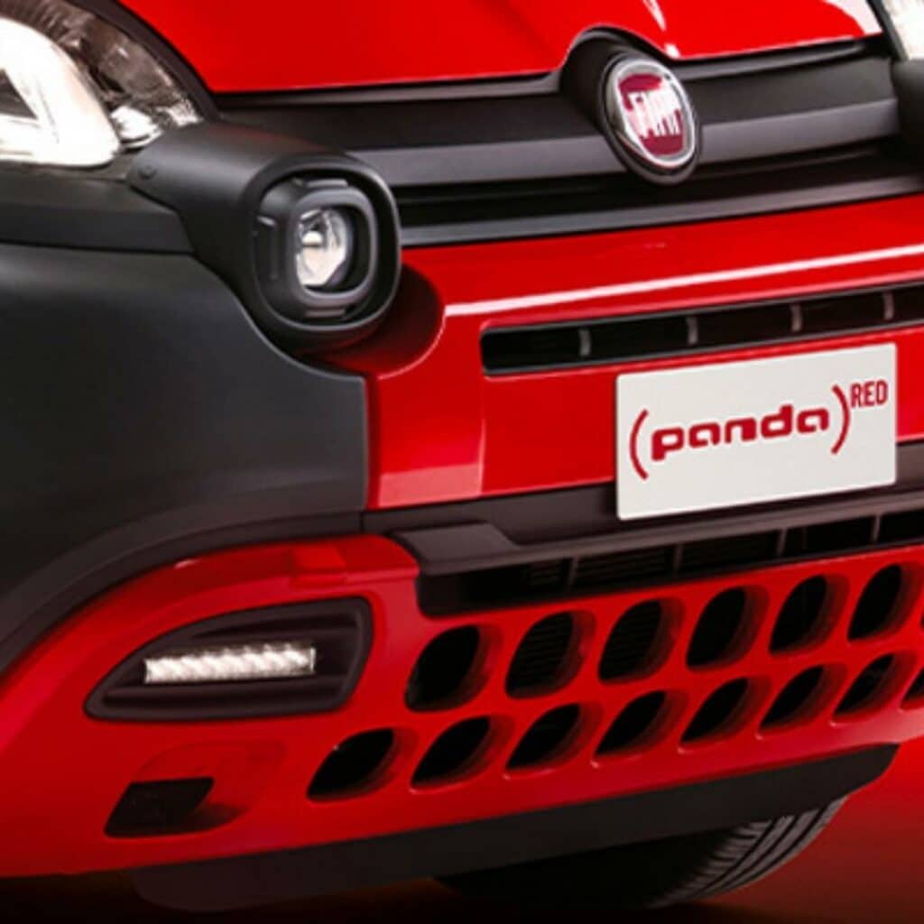 LED daytime and Fog lights on the Fiat Panda RED