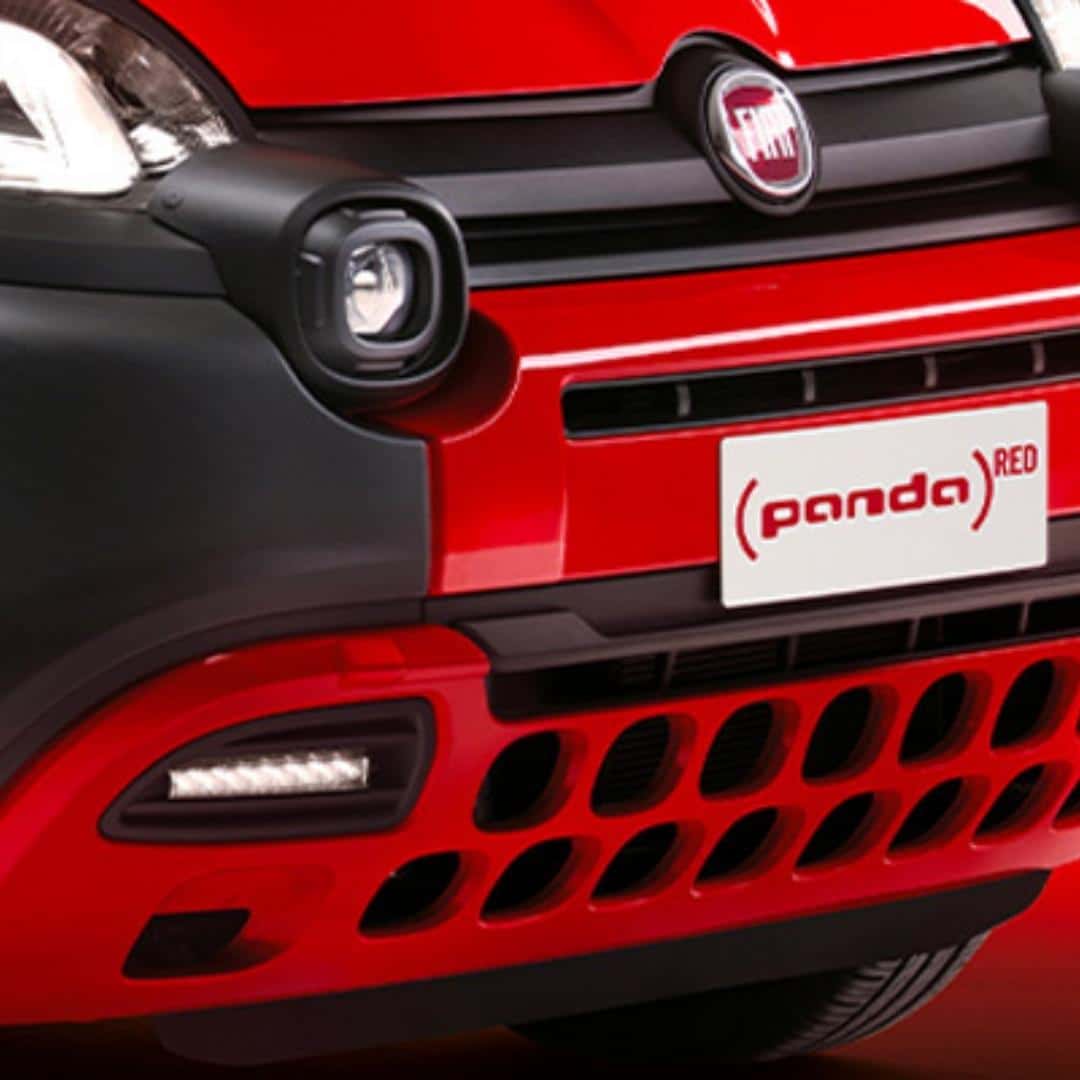 LED daytime and Fog lights on the Fiat Panda RED