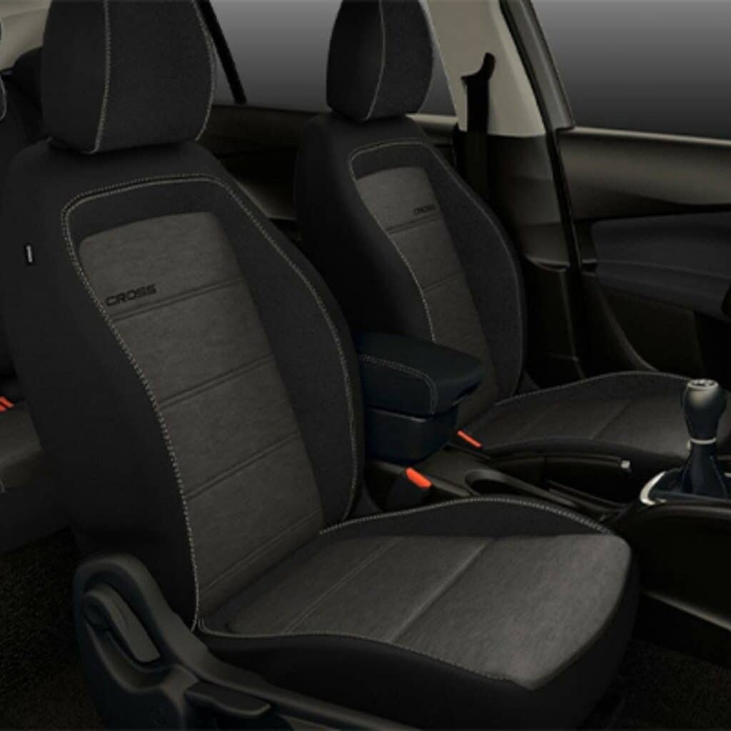 Grey fabric seats in the Fiat Tipo Cross