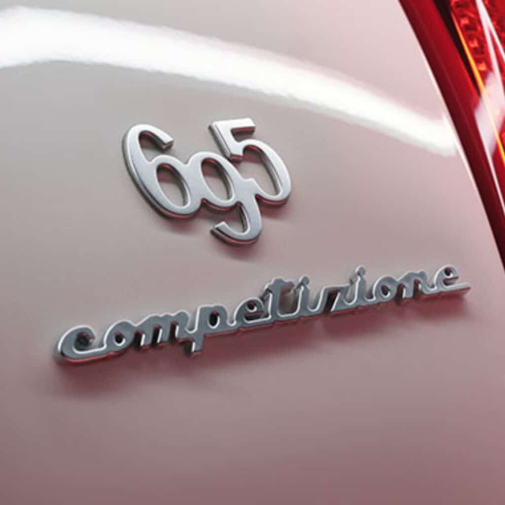 695 Competizione badge on the Abarth 695 Competizione.
