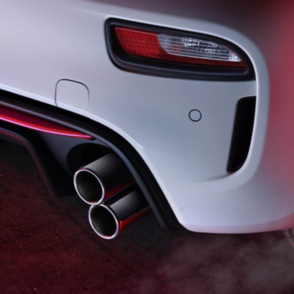 Active Record Monza Exhaust with Rotated Tips on the Abarth F595.