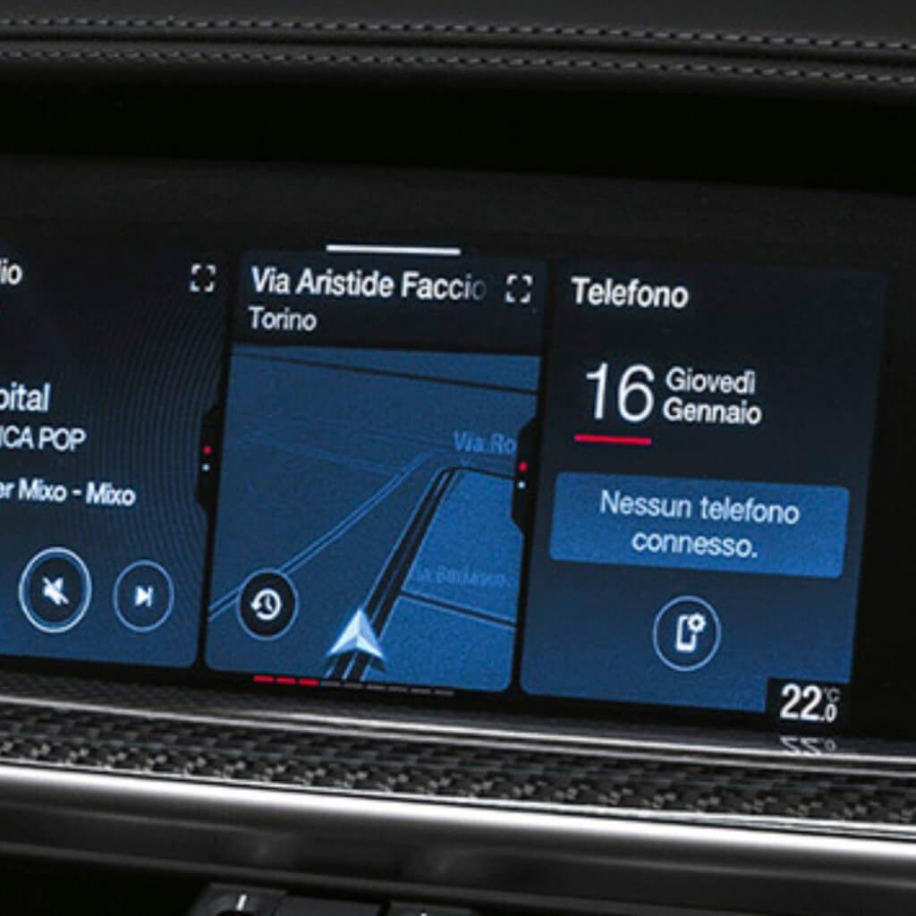 Immersive experience with the infotainment 8.8" multitouch screen in the Alfa Romeo Stelvio Quadrifoglio